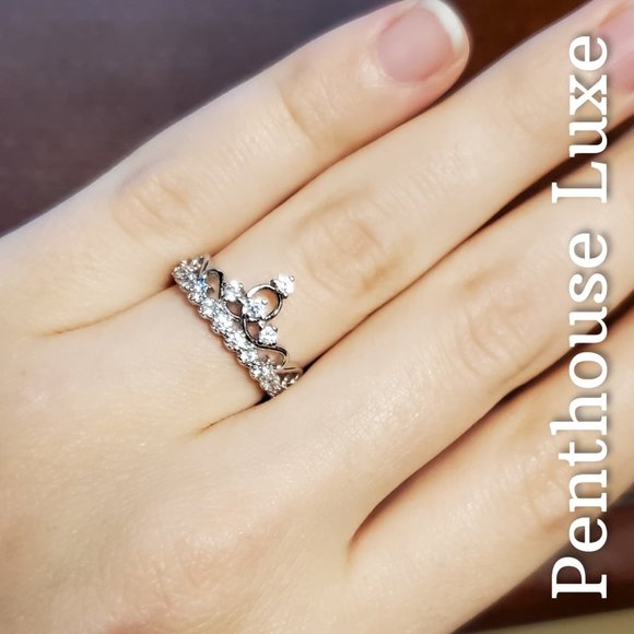 FINAL RESTOCK!! Silver Princess Crown Ring - Picture 3 of 5